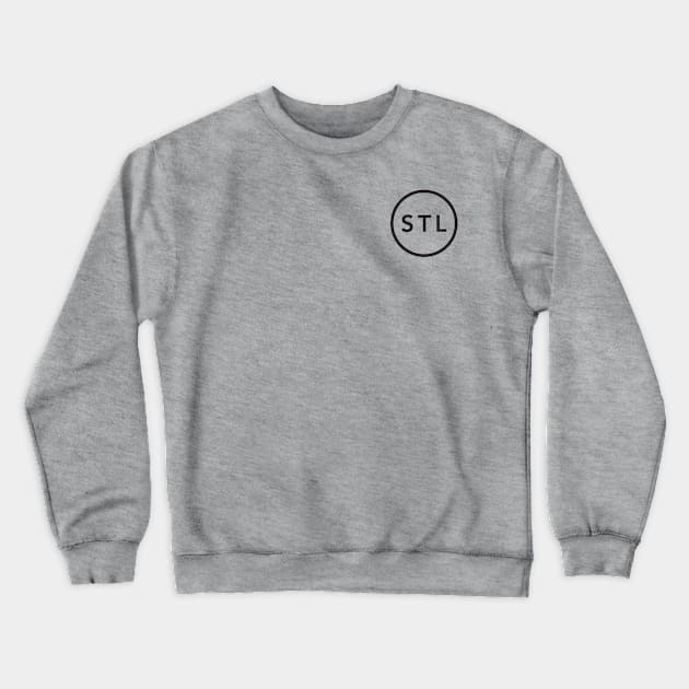 St. Louis STL Circle Left Chest Crewneck Sweatshirt by EA Design